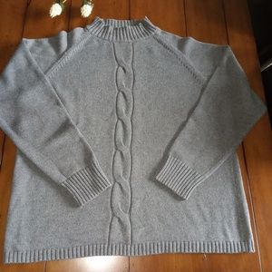 ALEX STEPHENS  GRAY MOCK NECK SWEATER, SZ XXL